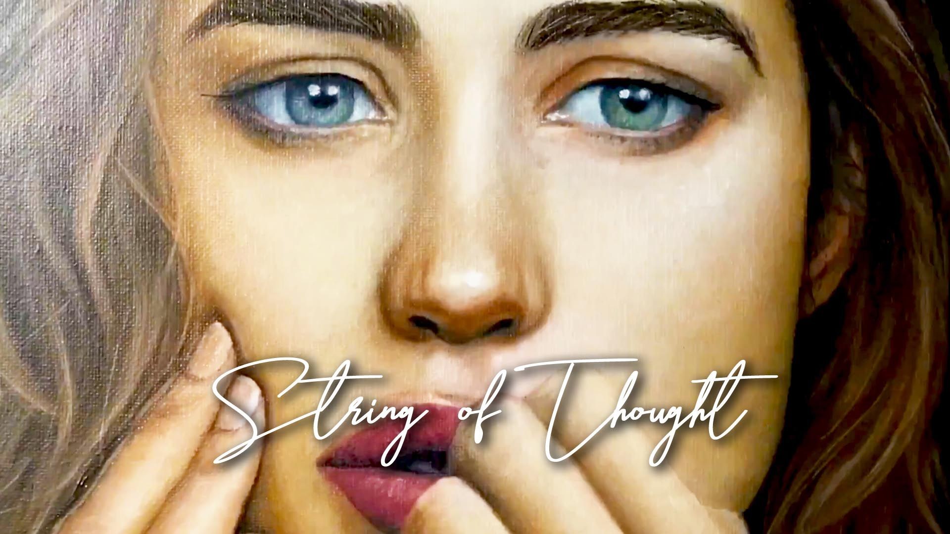 "STRING OF THOUGHT" - Realistic Timelapse Oil Painting